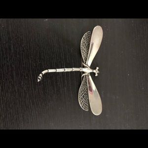 Sterling Silver Dragonfly Vintage Brooch